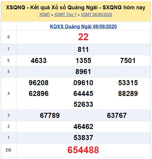 Soi cầu XSMT đài Quảng Ngãi 13-06-2020